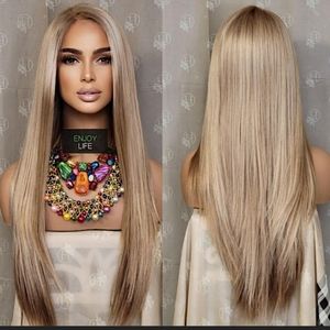 New Honey Blonde Front Lace Wig